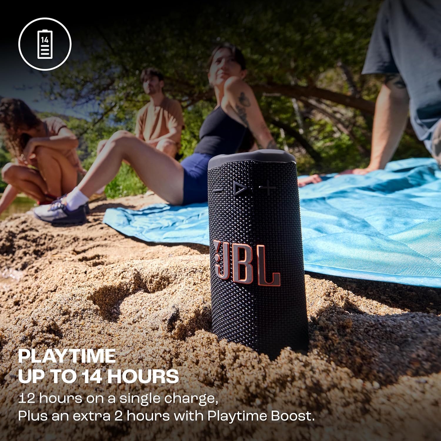 Bluetooth Speaker 16W Waterproof IP68 Portable 14H Playtime