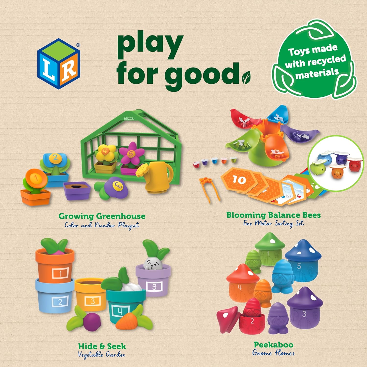 Toddler Learning Gnome Toy Set Counting Colors Montessori