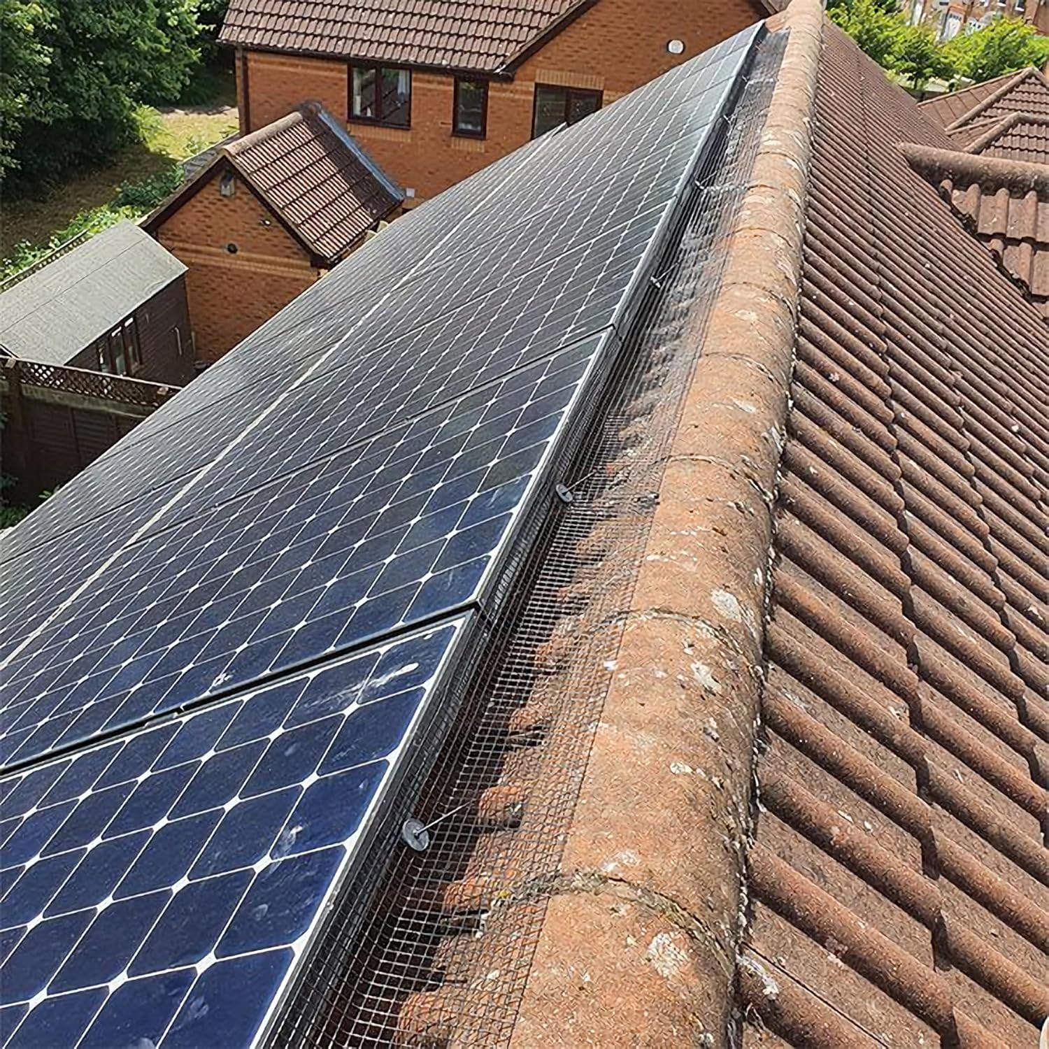 30M Solar Panel Bird Proofing Mesh Kit With 60 Clips Black