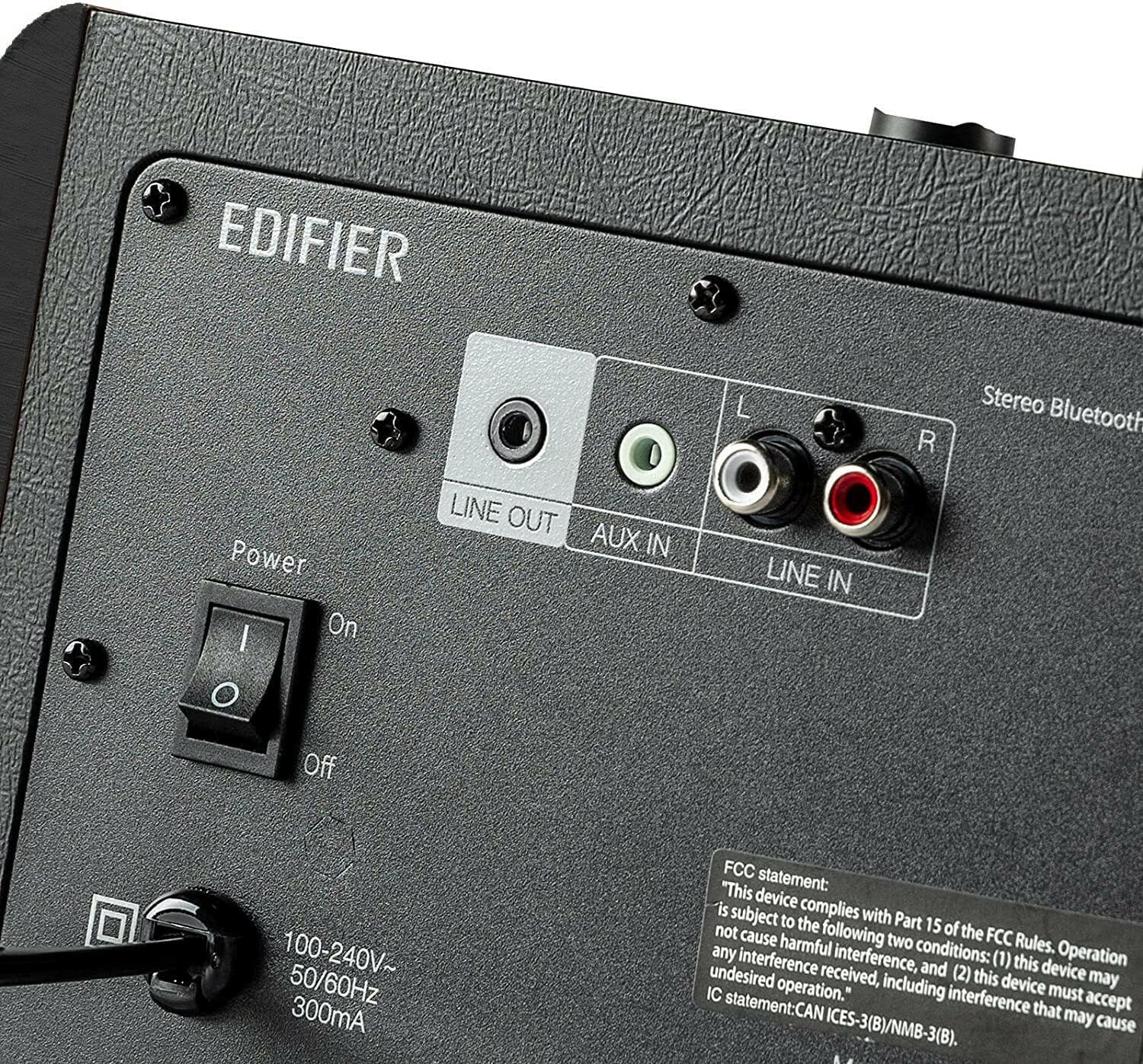 Bluetooth Stereo Speakers 70W RMS Wooden Bookshelf Audio System