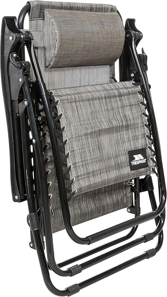 Zero Gravity Reclining Sun Lounger Folding Chair with Head Pillow