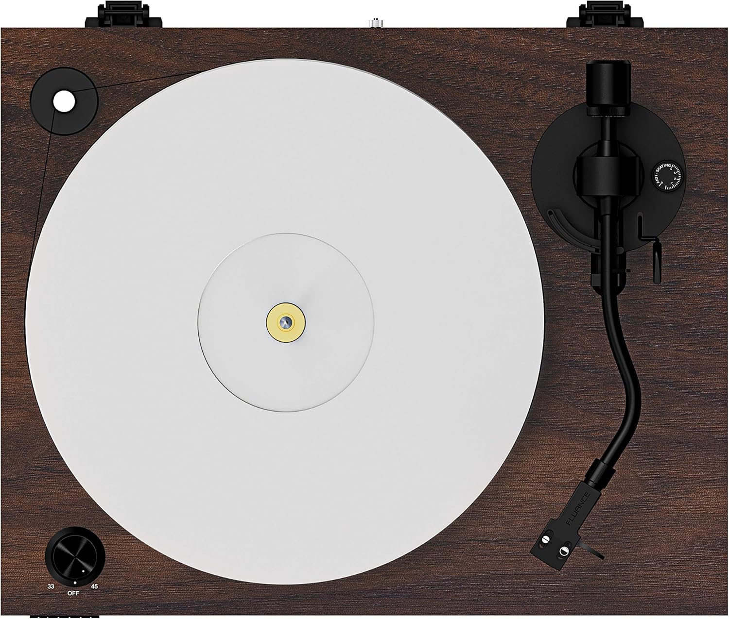 High-Fidelity Vinyl Turntable Ortofon 2M Blue Acrylic Platter Walnut