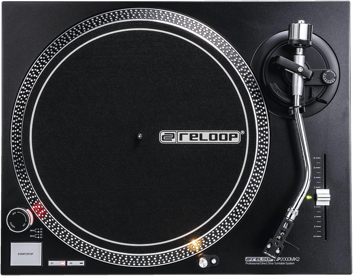 Direct Drive DJ Turntable Quartz Control Phono Line Output Black