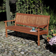 3 Seater Wooden Garden Bench 150cm Patio Park Seat