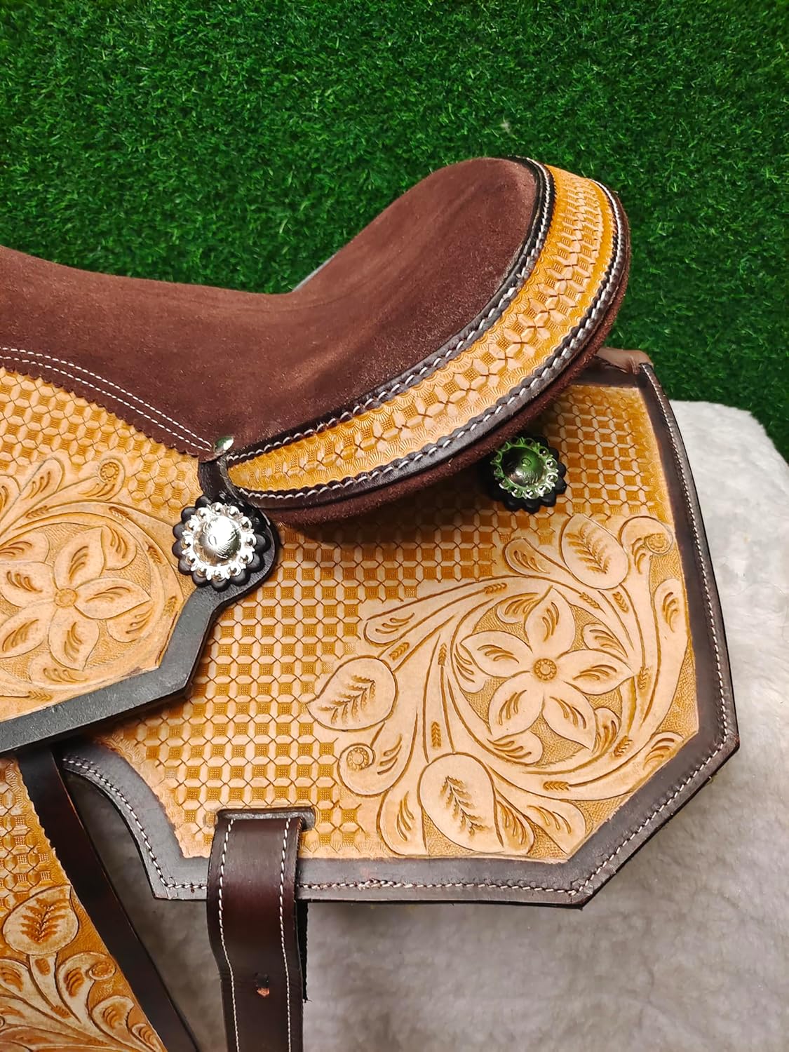 Leather Western Horse Saddle 14 Inch Classic Trail Seat