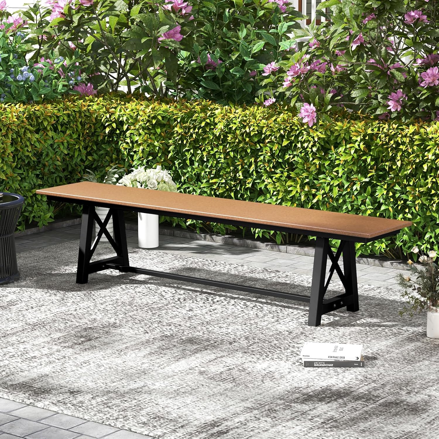 4 Seater Outdoor Garden Bench 183cm Heavy Duty Patio Seat