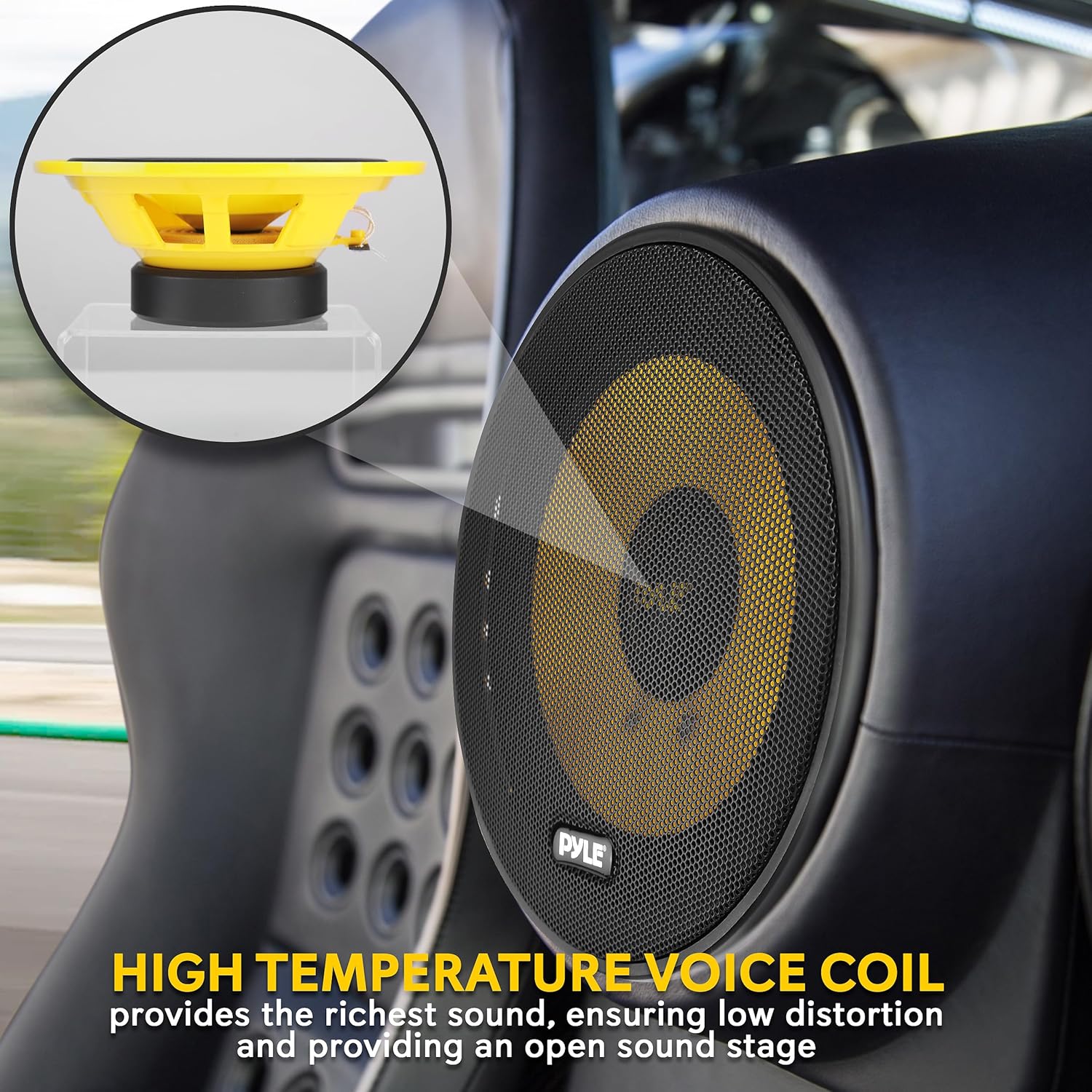 6.5 Inch Component Car Speakers 400W 2 Way High Performance Pair