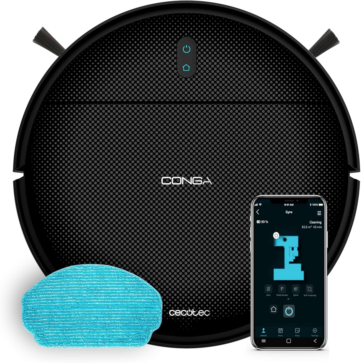 Robot Vacuum Mop 2000Pa Smart Navigation App Control Auto Clean