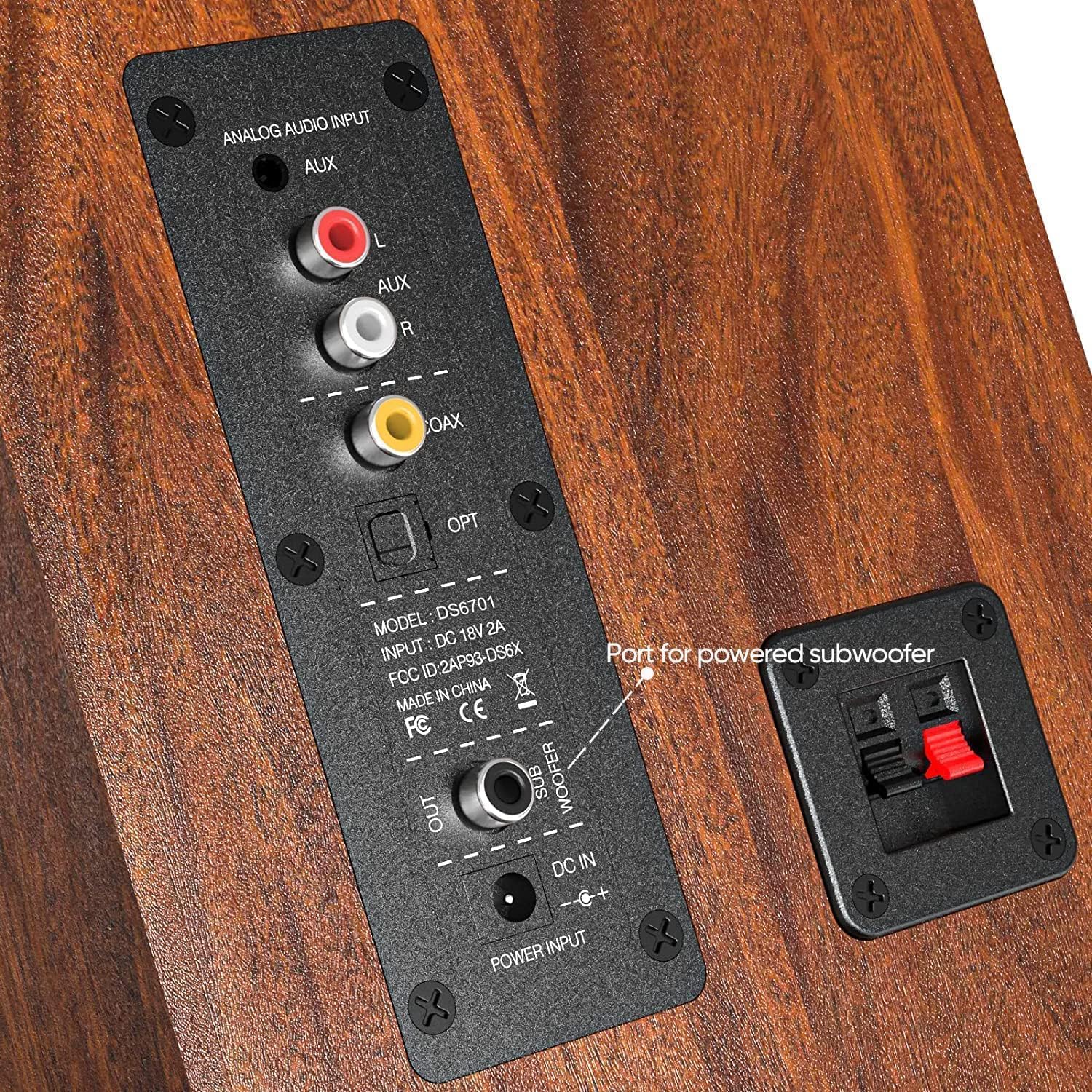 Active Bookshelf Speakers 80W Bluetooth 5.3 Optical Turntable