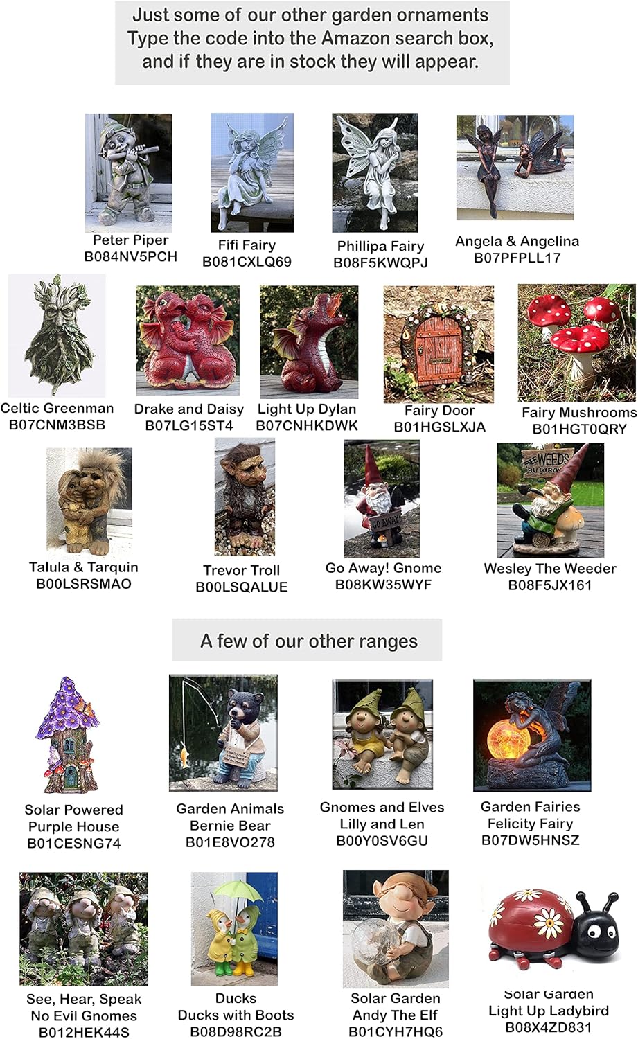 Elf Gnome Figurines Set Garden Ornament Resin Fairy Decor