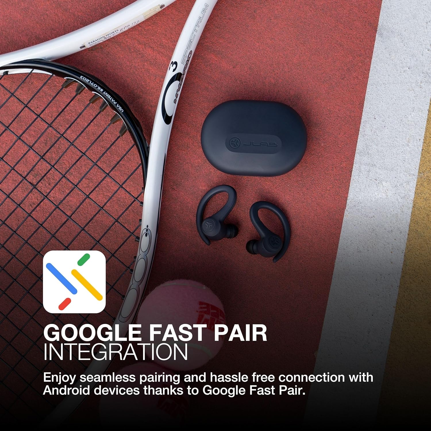 Wireless Sport Earbuds Over Ear Hook 35H Playtime IP55 Sweatproof