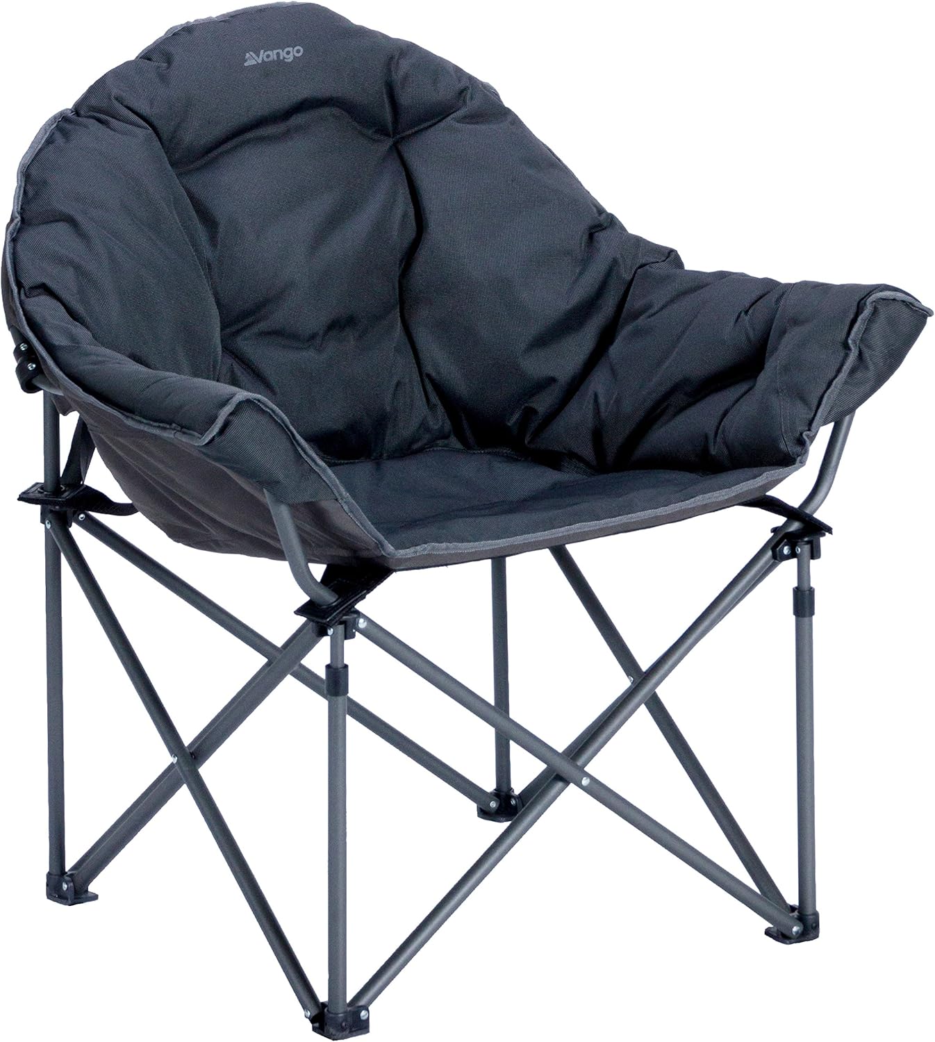 Oversized Camping Chair XL 180KG Steel Frame Grey