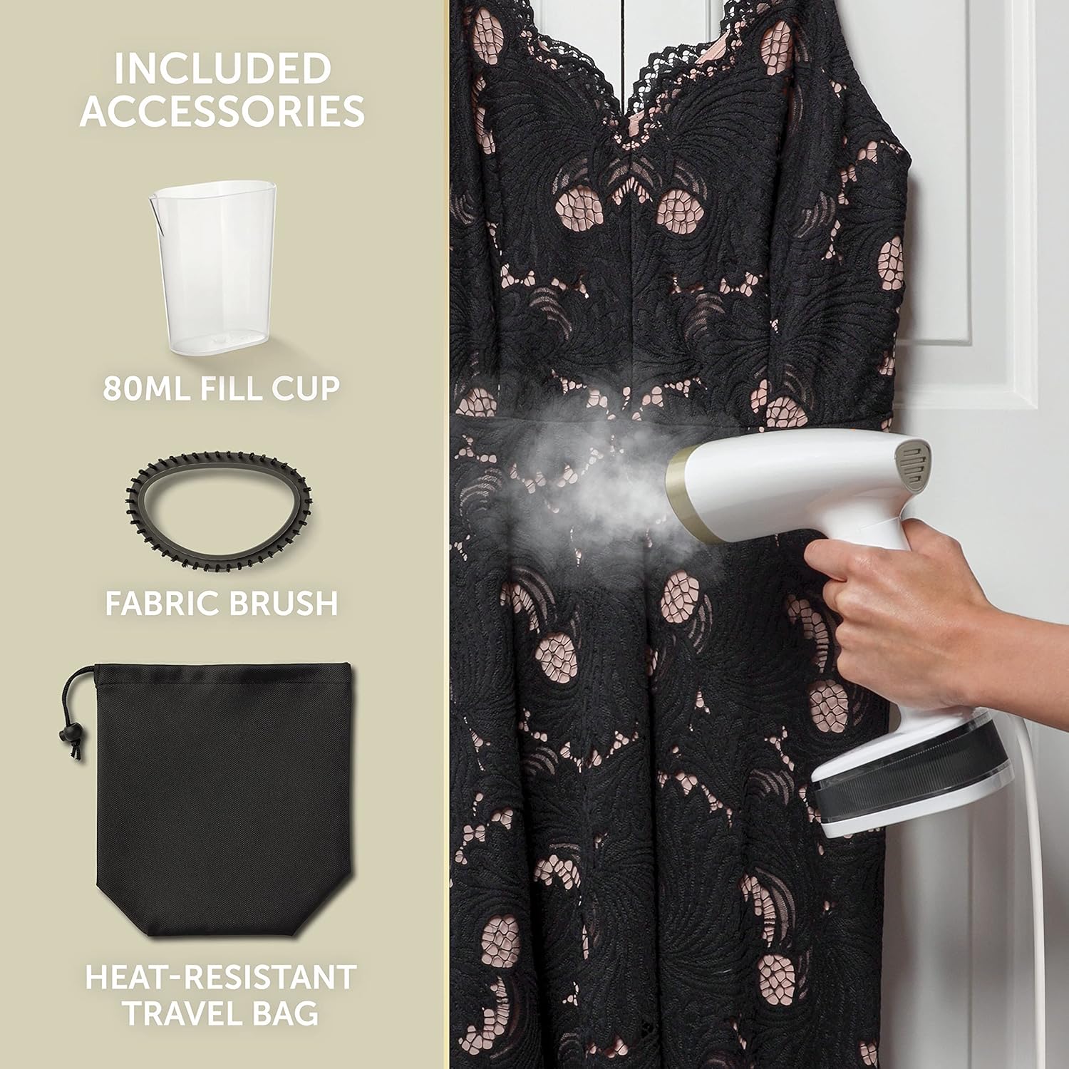 1400W Travel Garment Steamer Foldable Portable Fast Heat Clothes