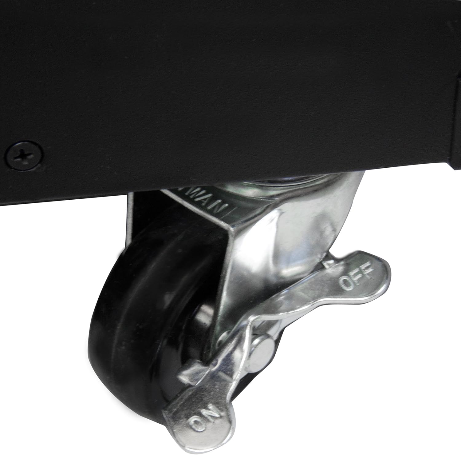 9U Mobile Open Frame Server Rack with Wheels 19 Inch