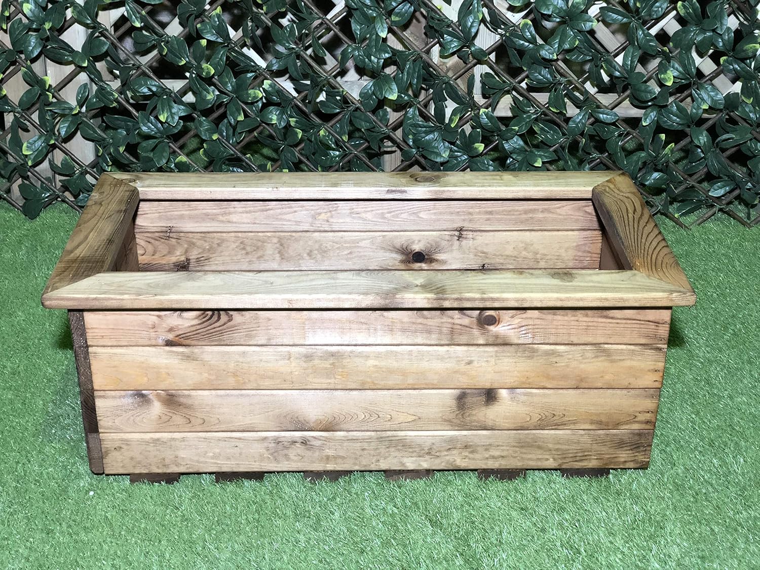 Extra Large Wooden Trough Planter Heavy Duty Garden Box 82cm