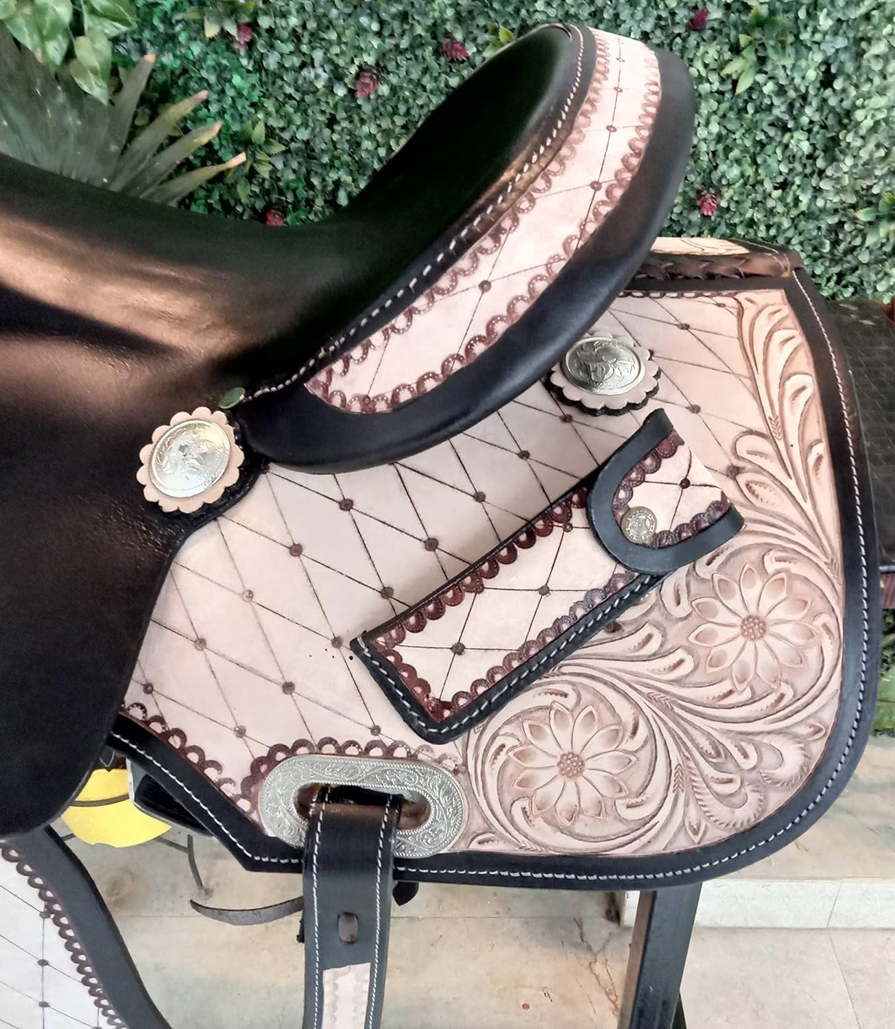 Leather Western Horse Saddle 12 Inch Barrel Trail Seat
