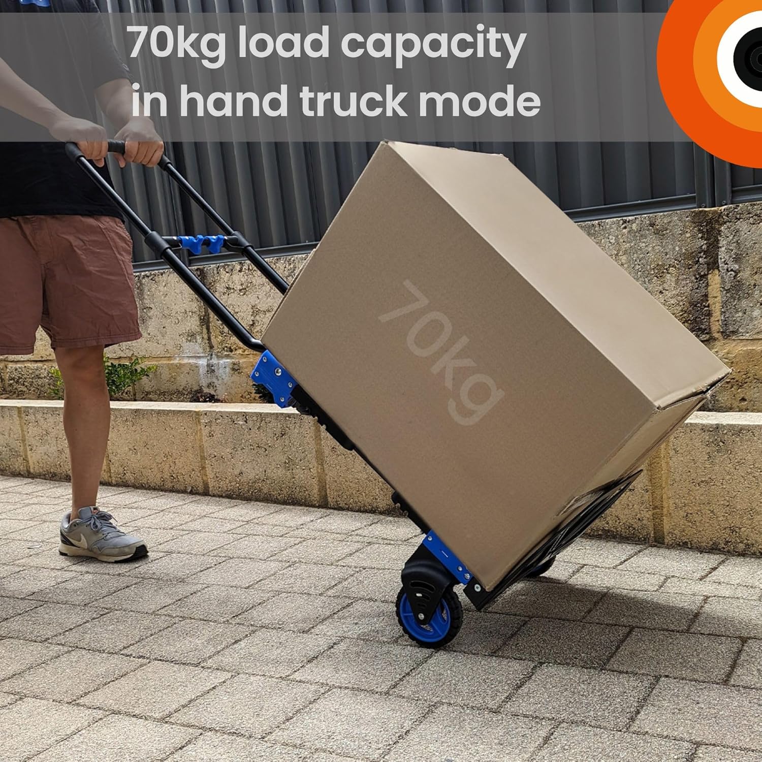 2 In 1 Folding Hand Truck Trolley 120KG Platform Cart