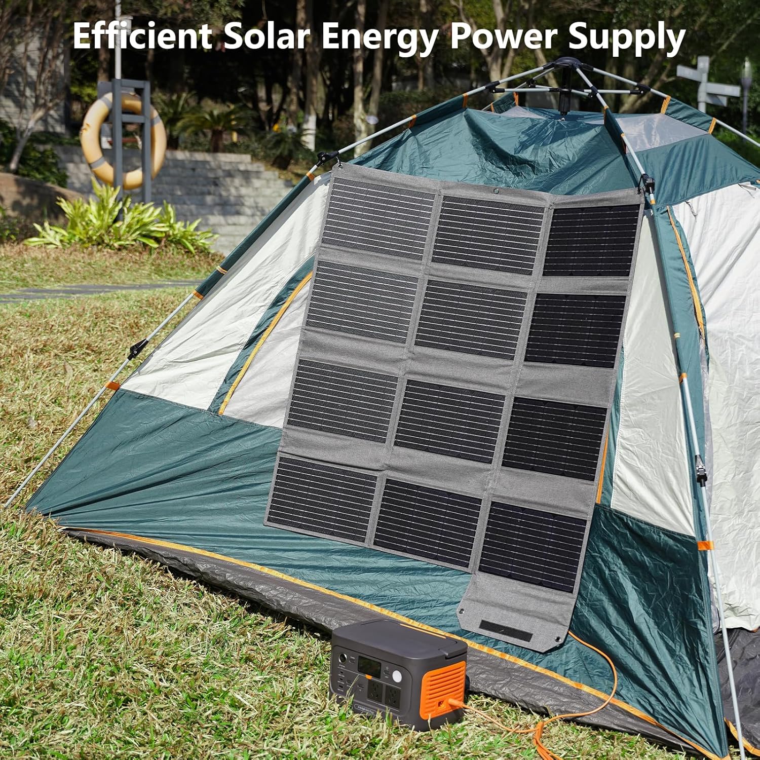 120W Foldable Solar Panel USB C USB A DC Camping Charger