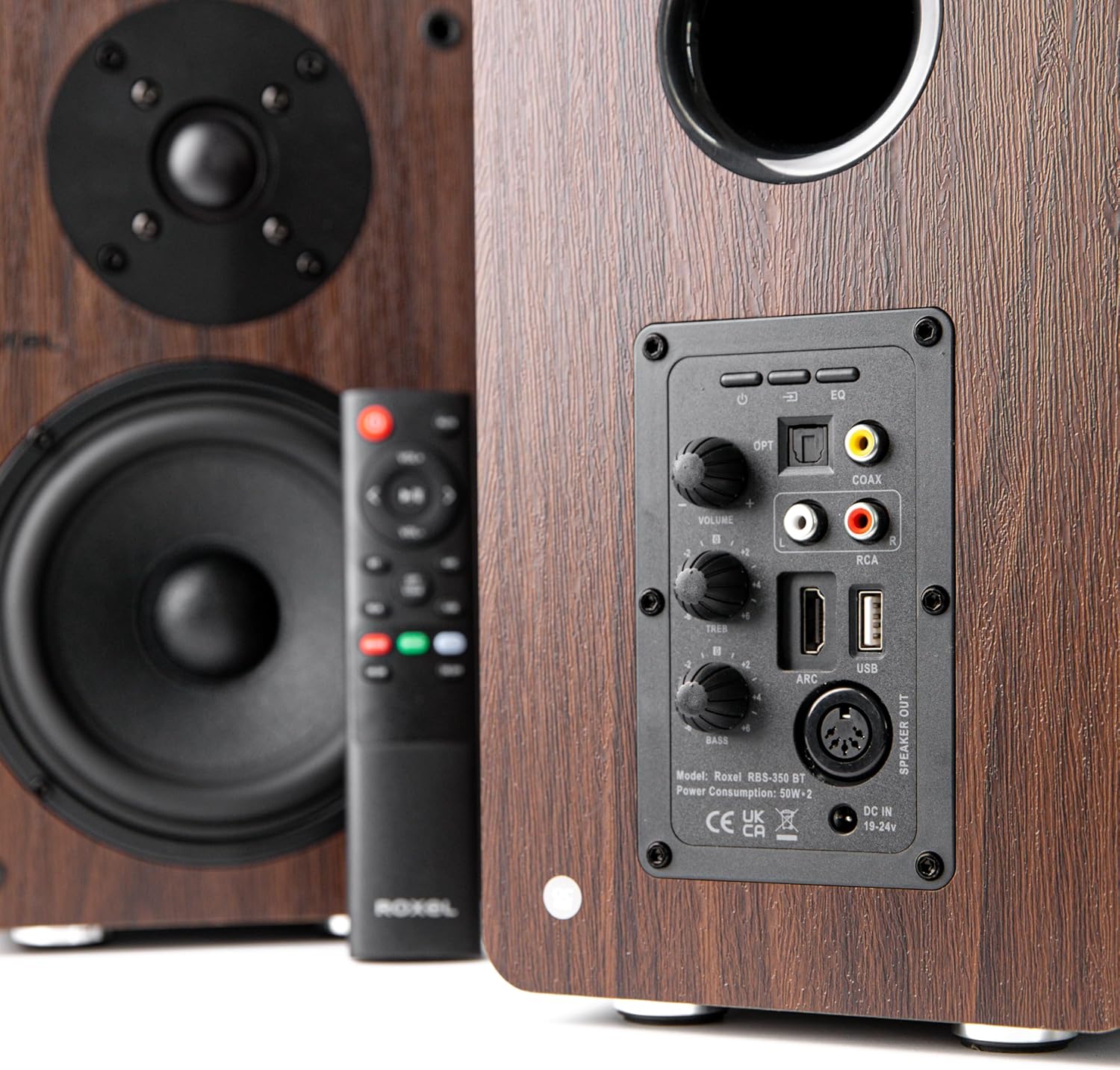 Bookshelf Speakers 100W RMS Bluetooth HDMI ARC Stereo Audio
