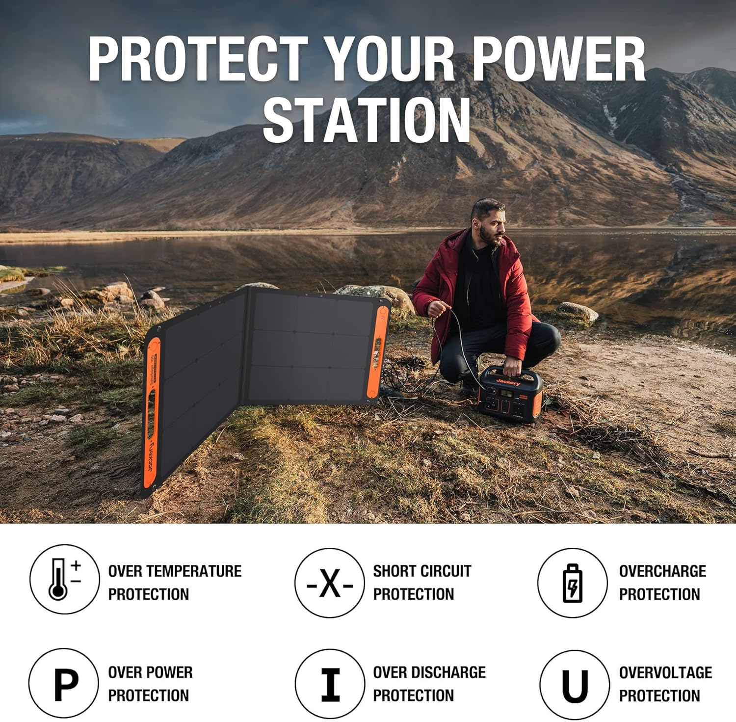 500W Portable Power Station 518Wh Solar Generator 100W Panel
