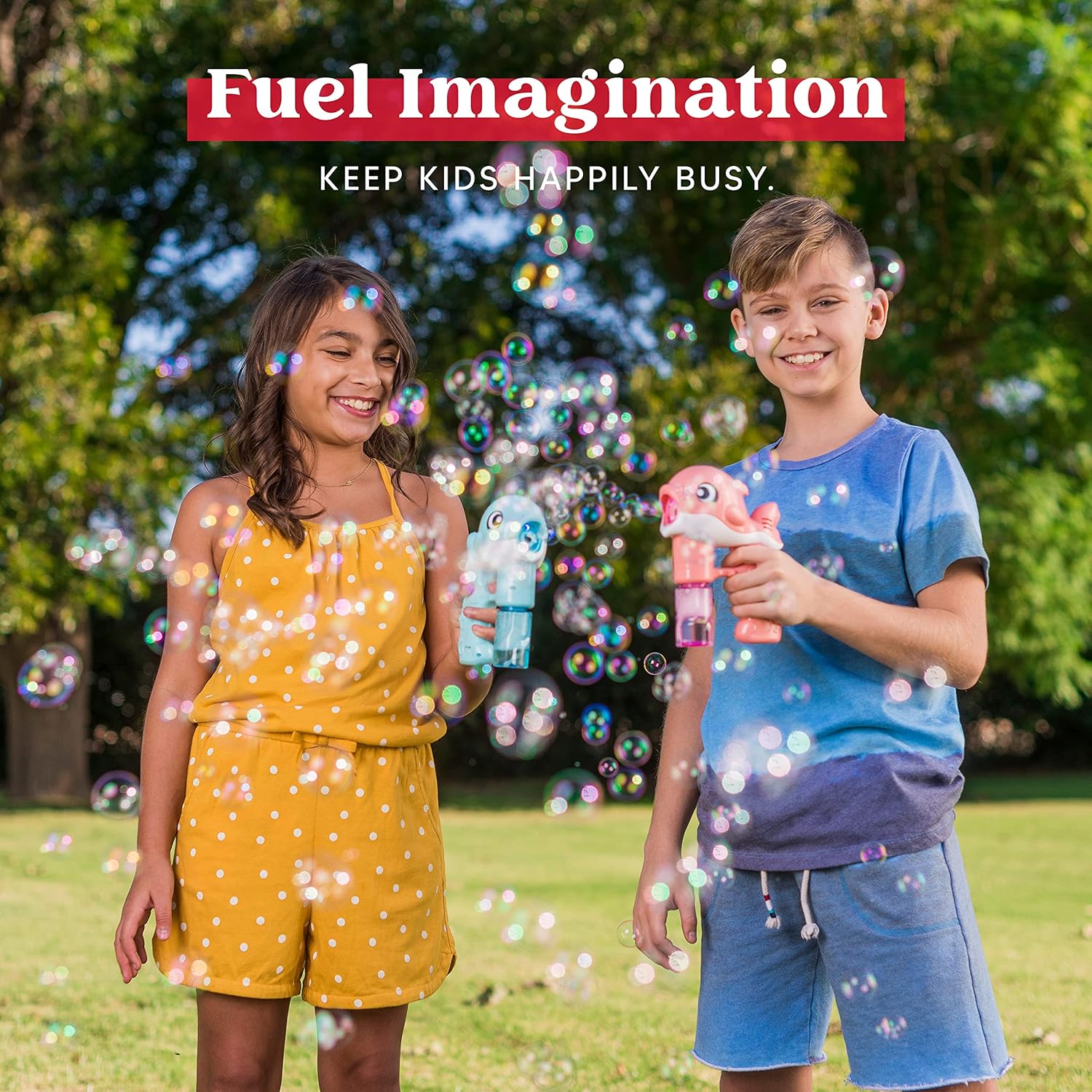 2 Pack Whale Bubble Guns Kids Party Outdoor Toy Set