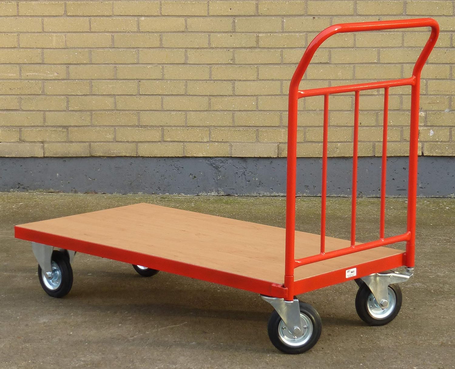 Heavy Duty Steel Flatbed Trolley 300KG Long Deck