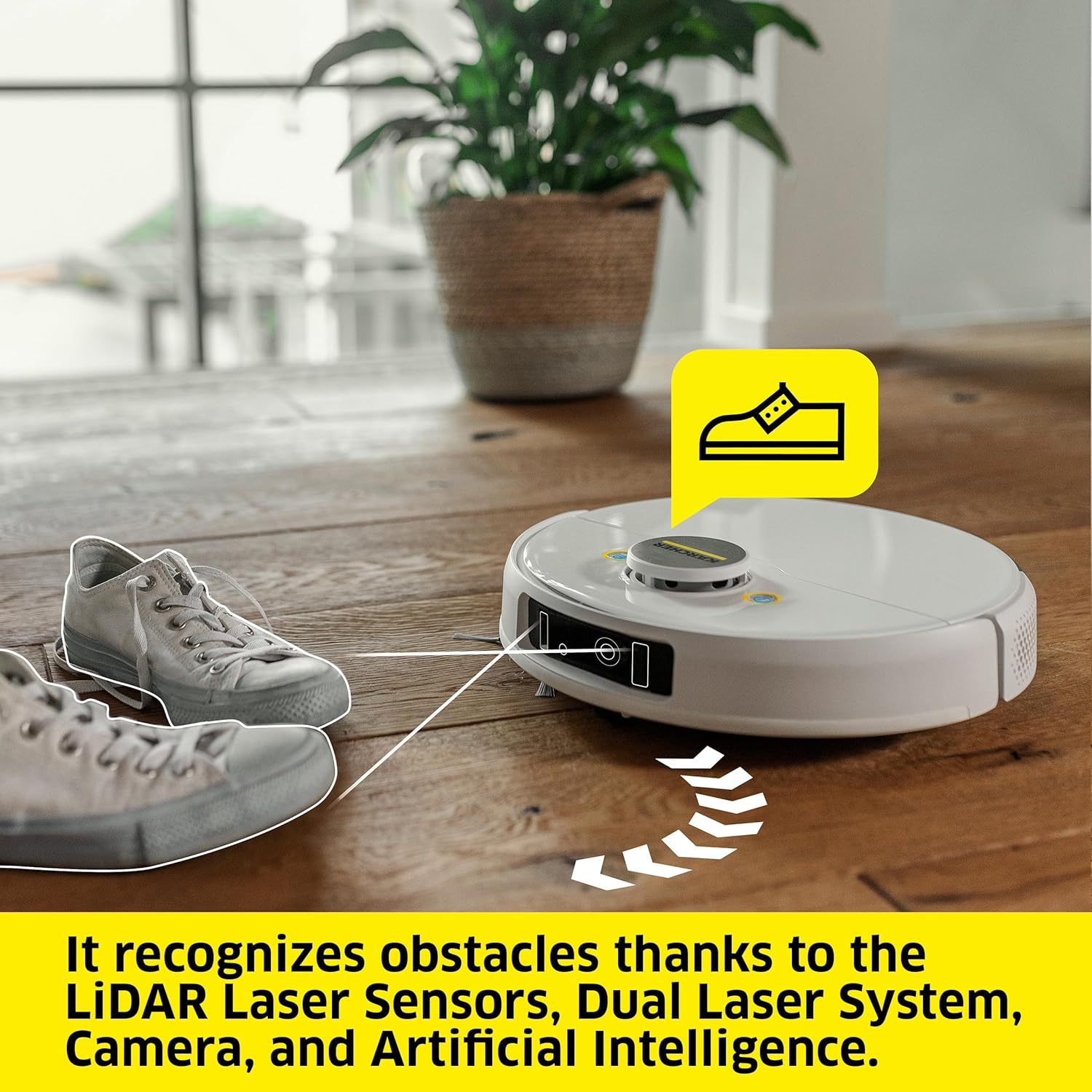 Robot Vacuum Mop 5000Pa LiDAR AI Mapping App Control 140min