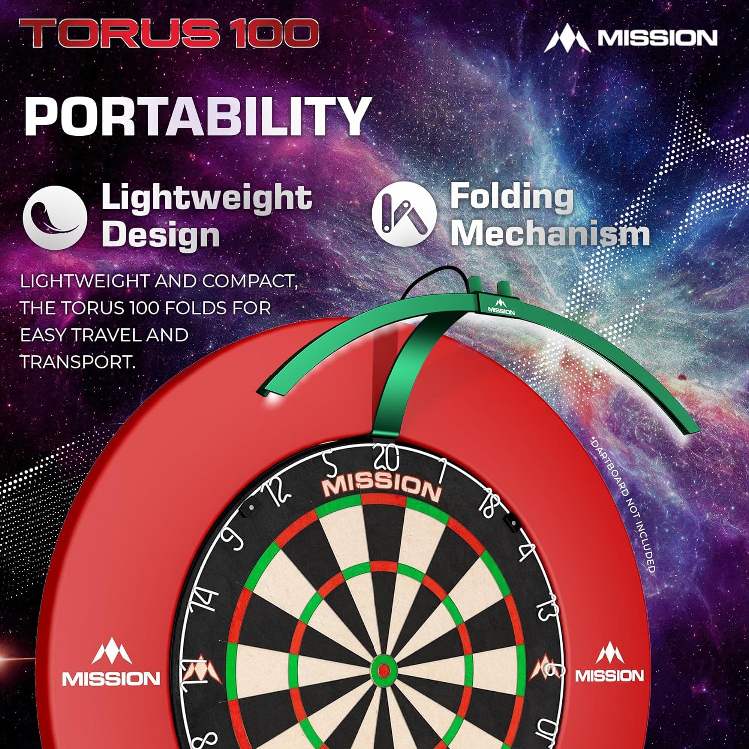 Portable Dart Board LED Light Folding Travel Lighting System Clip On