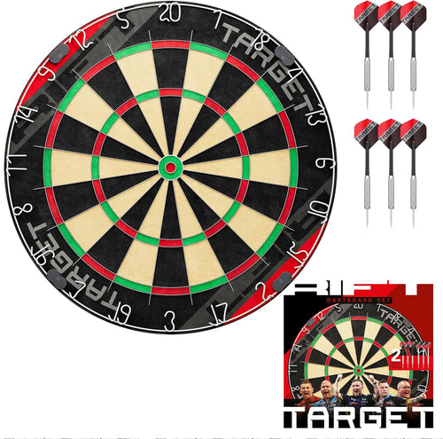 Bristle Dart Board Set Steel Tip Darts Staple Free Starter Kit