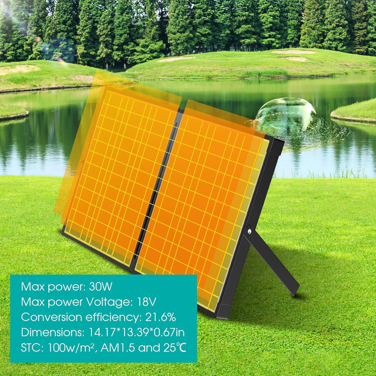 30W Solar Pond Filter Pump Kit 1200 L H Water Feature