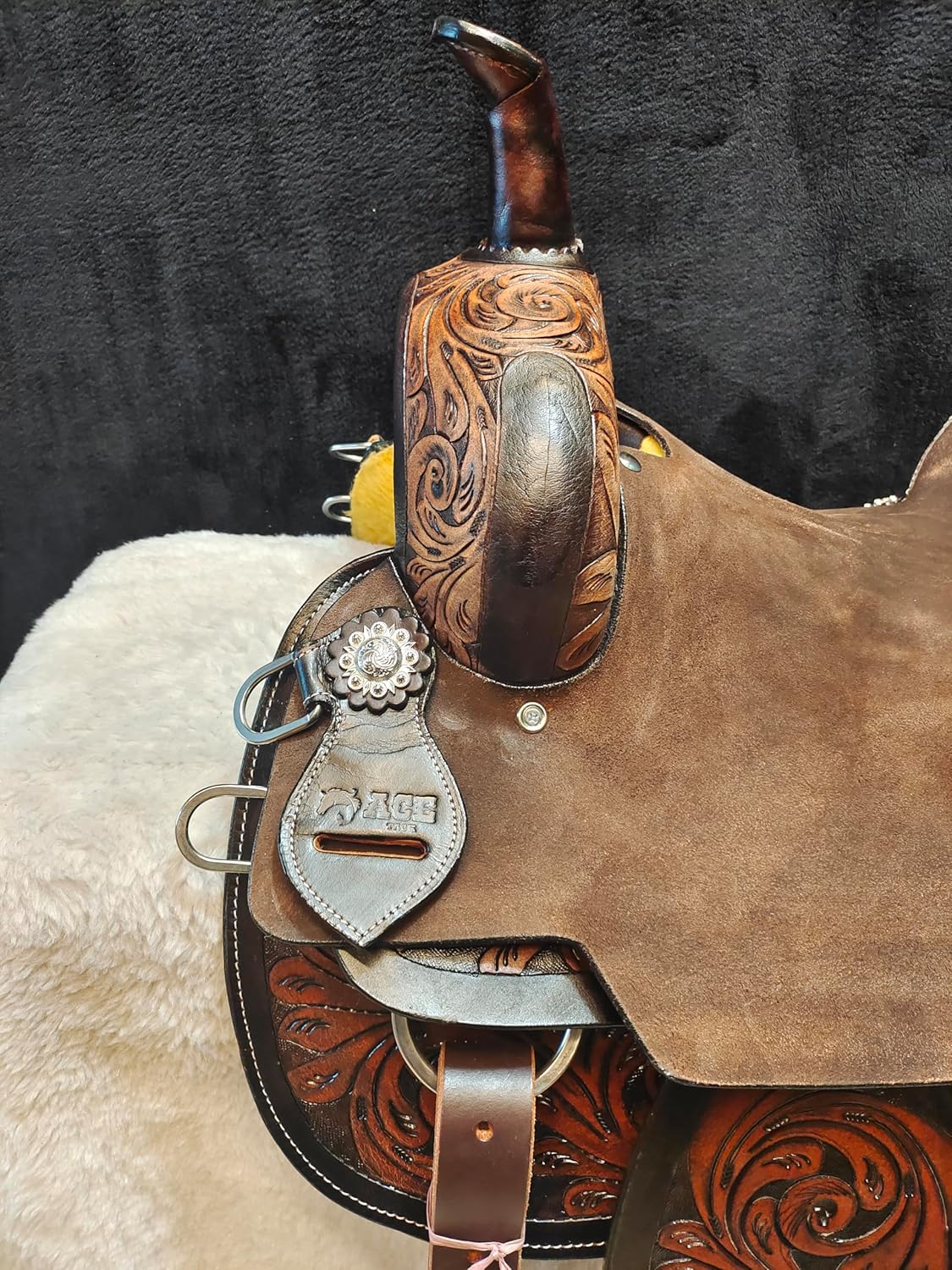 Leather Western Horse Saddle 10 Inch Barrel Trail Seat