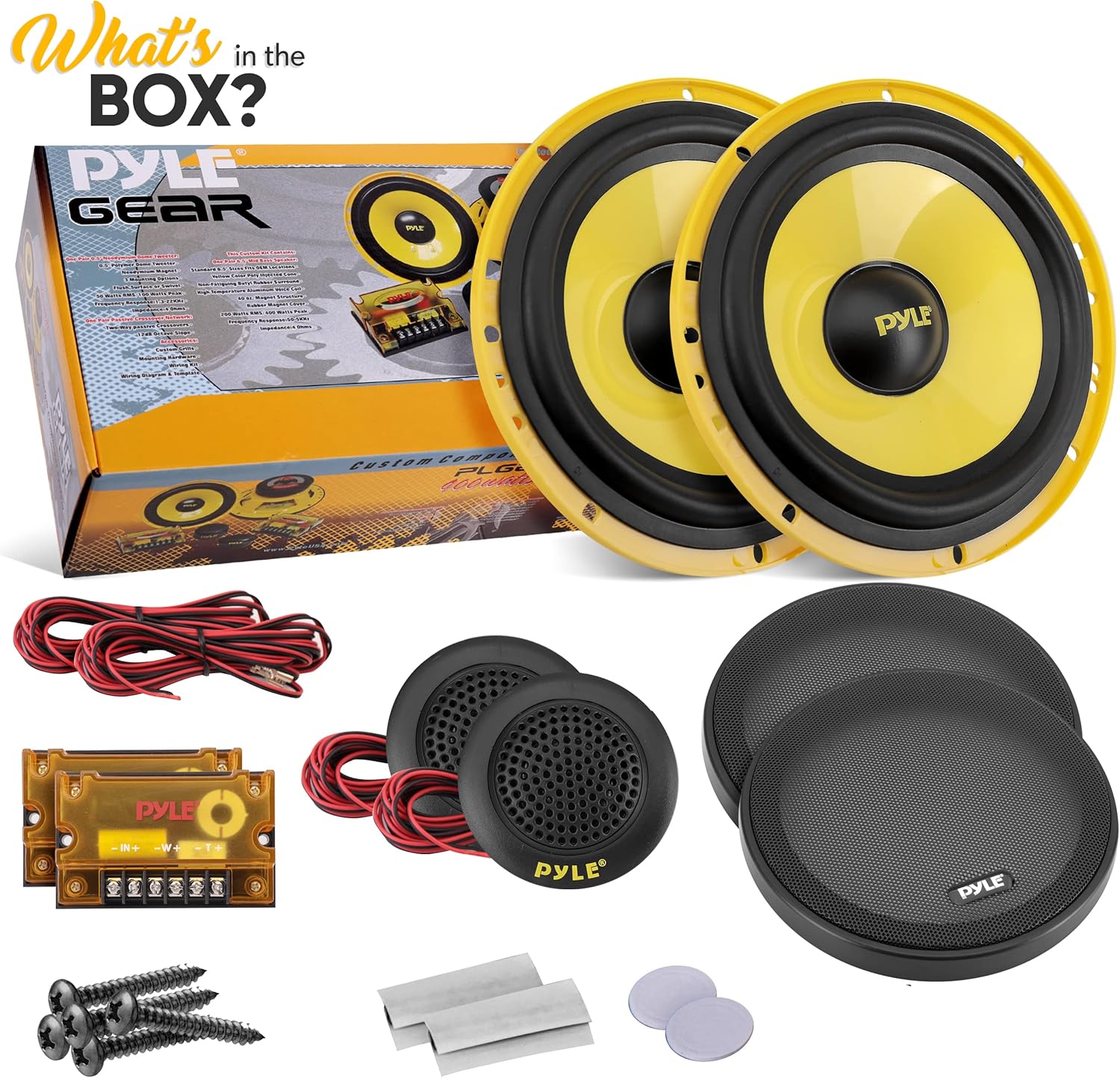 6.5 Inch Component Car Speakers 400W 2 Way High Performance Pair