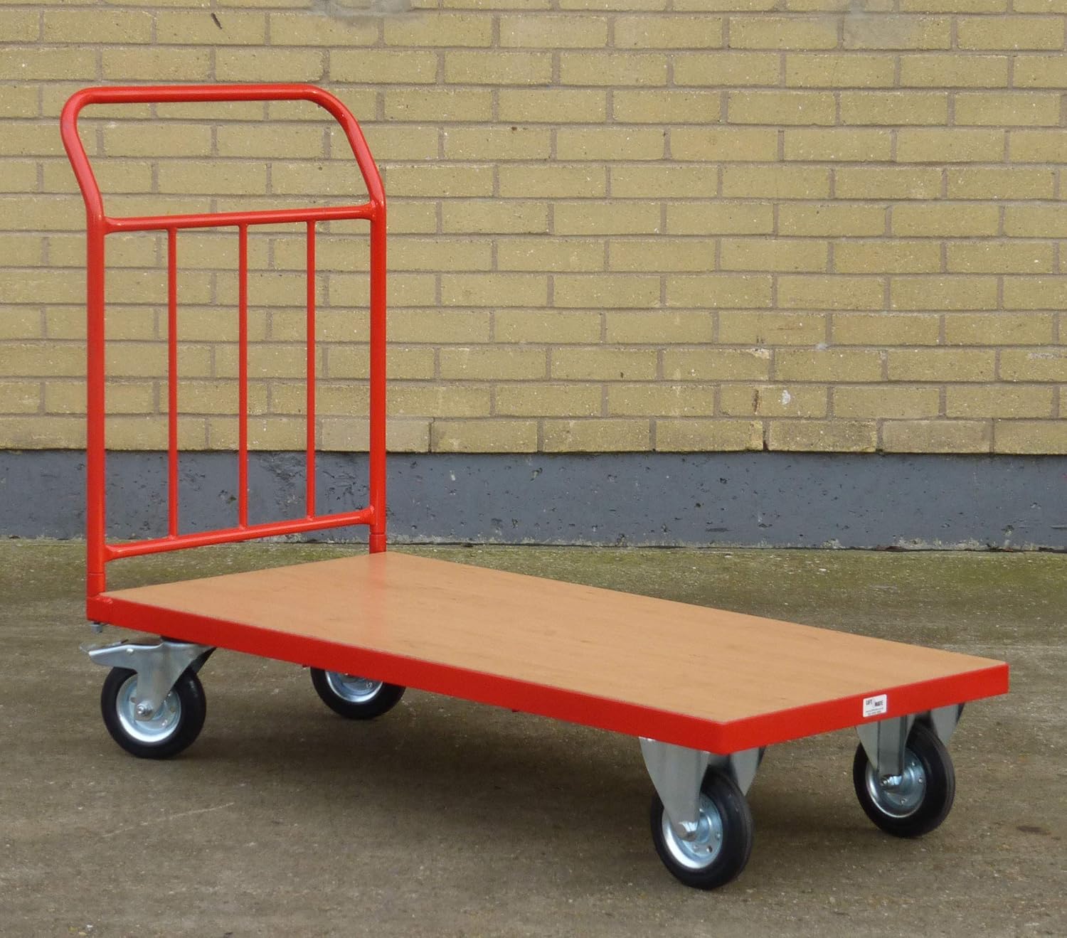 Heavy Duty Steel Flatbed Trolley 300KG Long Deck
