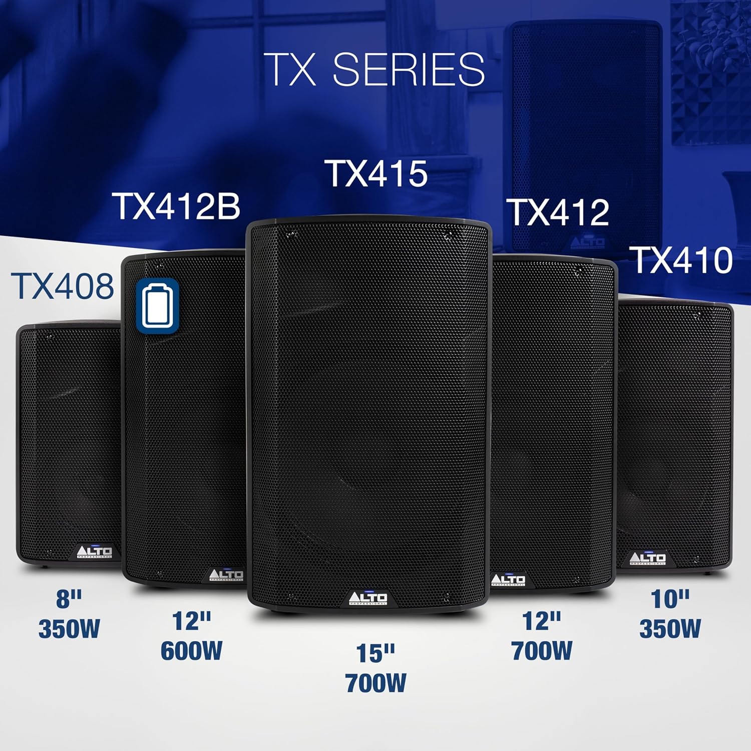Powered PA Speaker 350W 10 Inch Bluetooth DJ Monitor