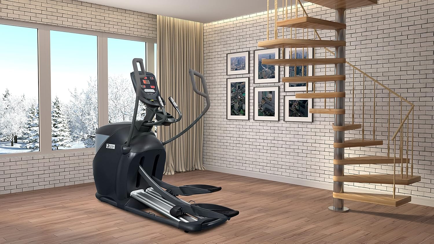 Elliptical Cross Trainer Exercise Bike Home Gym Cardio Machine LED