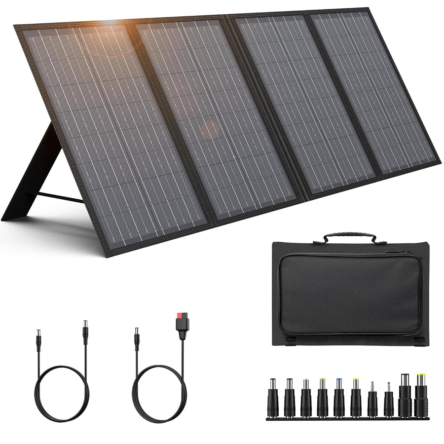 60W Portable Solar Panel Foldable Charger USB C DC Camping Power