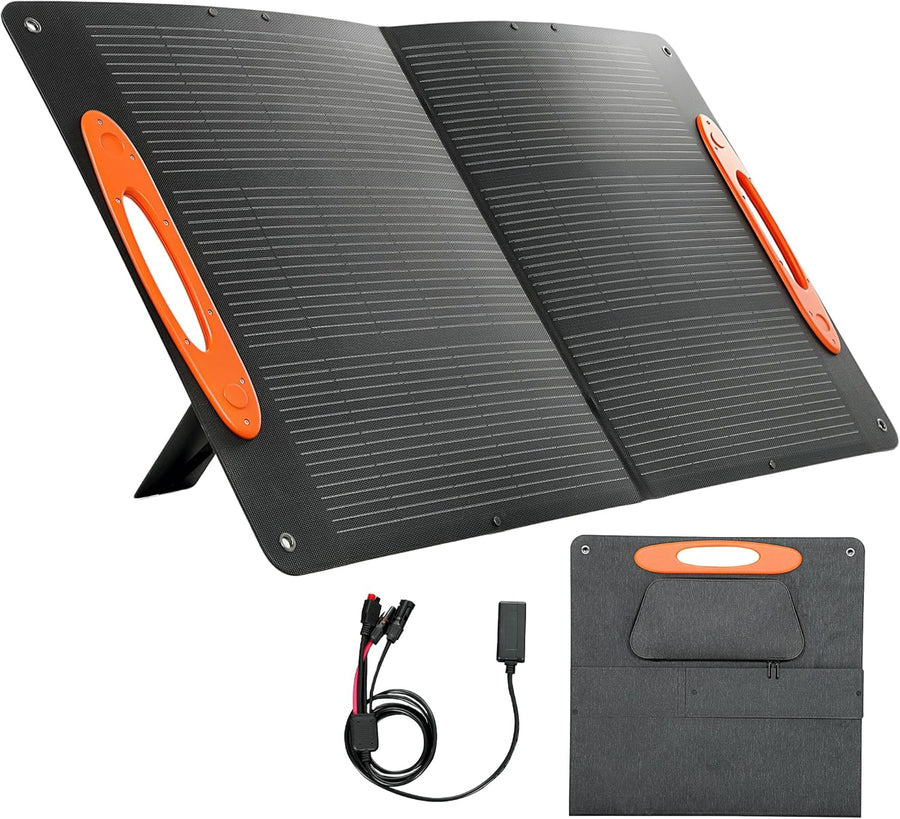 100W Foldable Solar Panel USB C USB A Portable Charger IP67