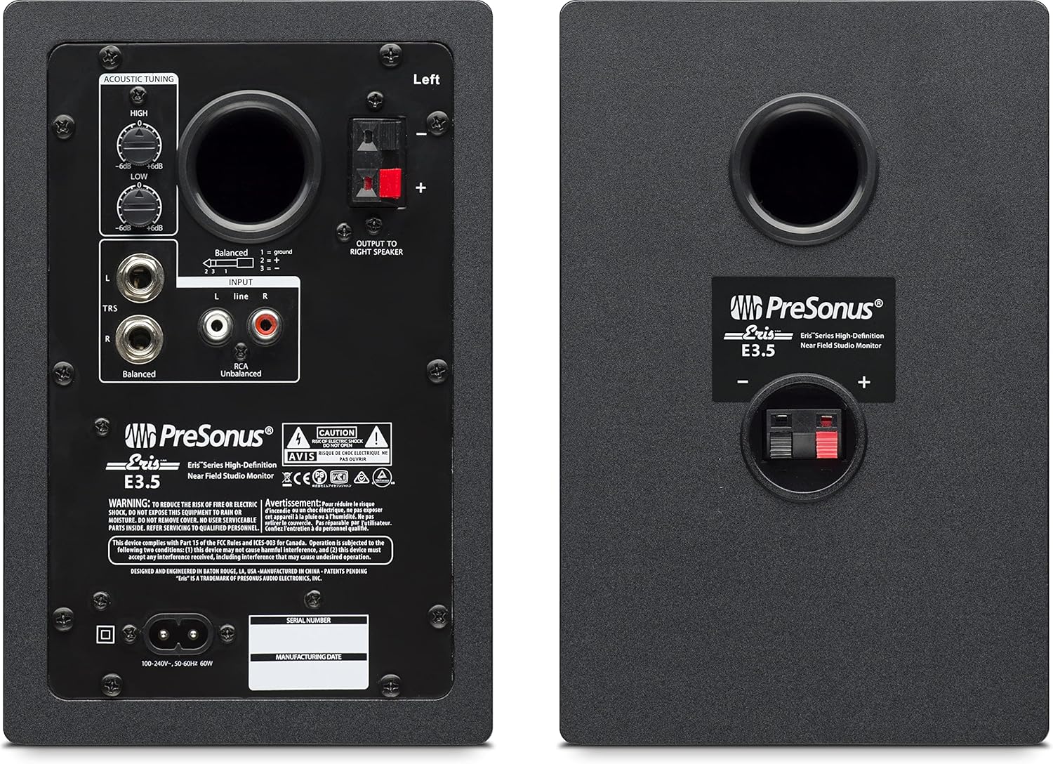 Powered Studio Monitor Speakers 3.5 Inch 50W Desktop Audio Pair