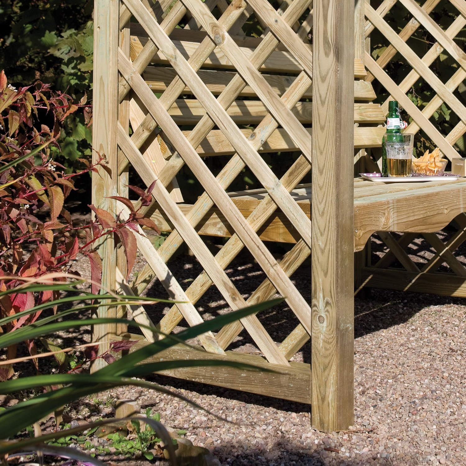 Wooden Garden Arbour Bench Pergola Seat Trellis Patio