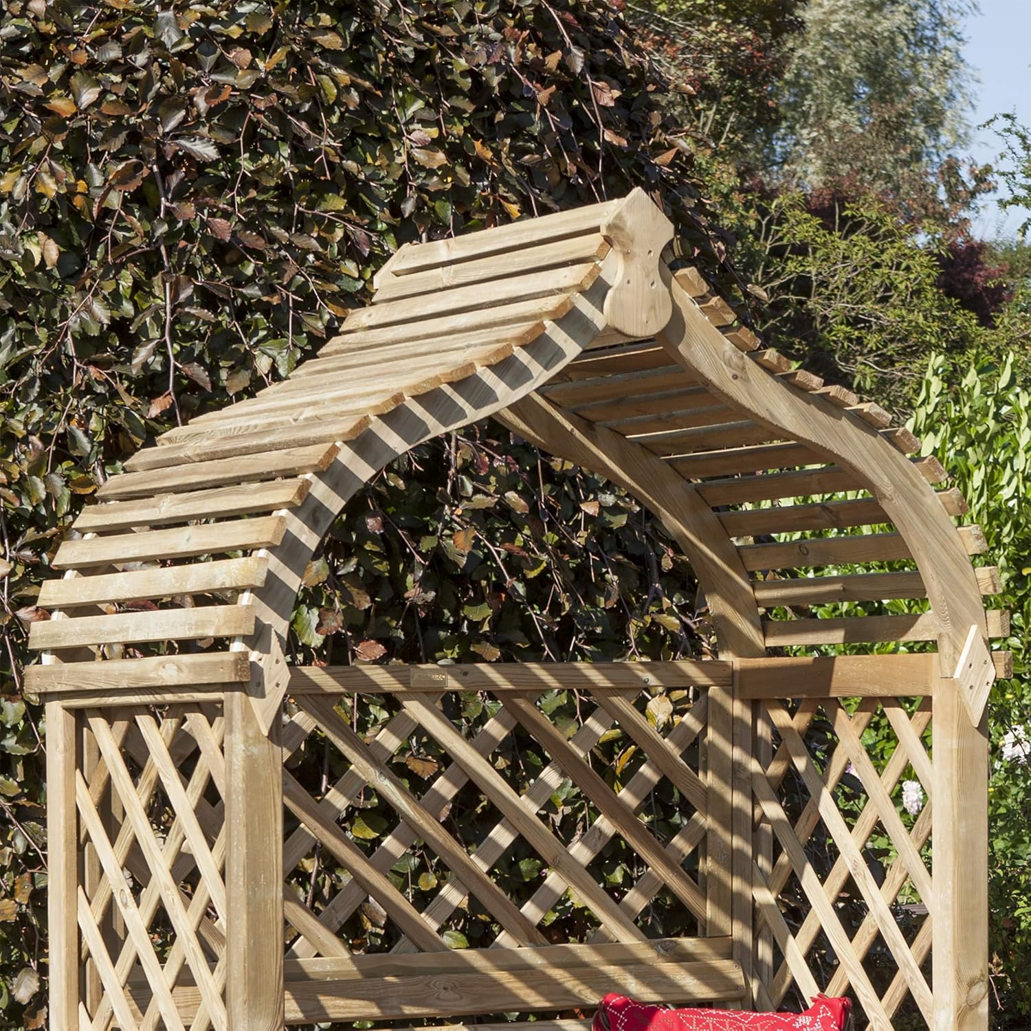 Wooden Garden Arbour Bench Pergola Double Seat Trellis