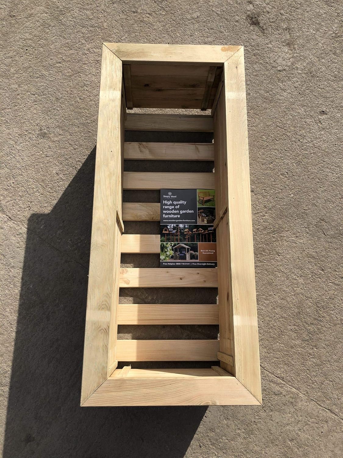 Extra Large Wooden Trough Planter Pressure Treated Garden Box