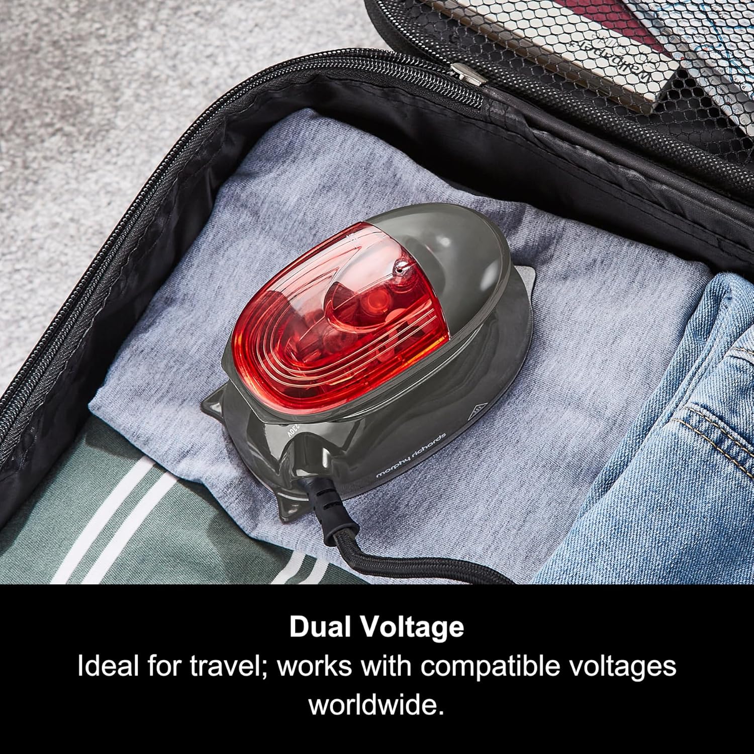 Travel Iron Compact 400W Portable Steam Iron Dual Voltage Fast Heat