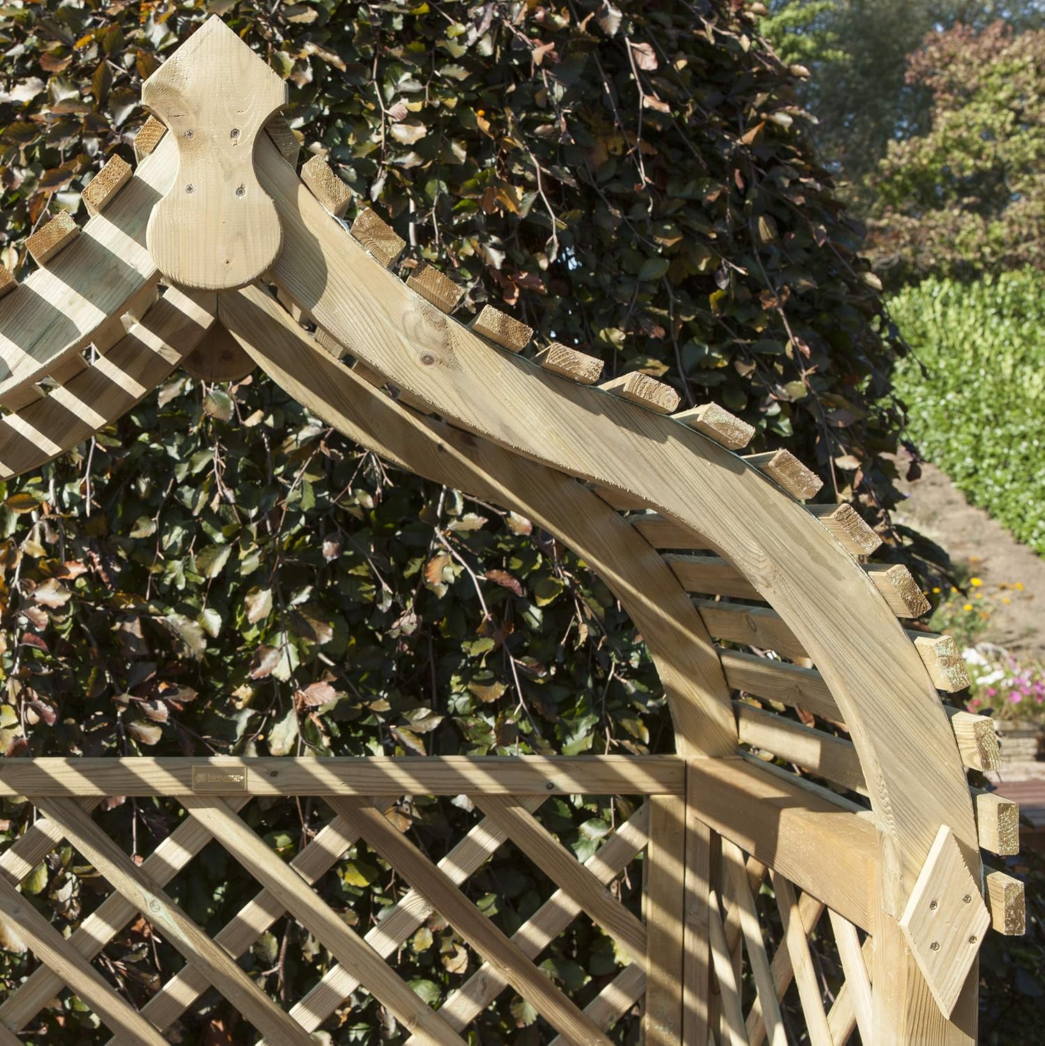 Wooden Garden Arbour Bench Pergola Double Seat Trellis