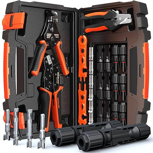 Solar Connector Tool Kit MC4 Crimping Pliers PV Adapter Set