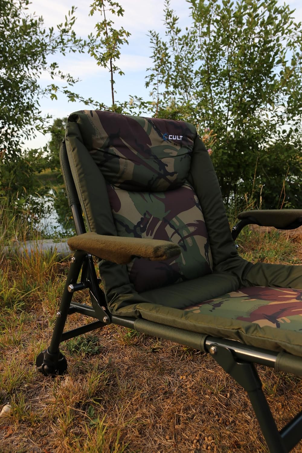 Padded Carp Fishing Armchair with Adjustable Legs DPM