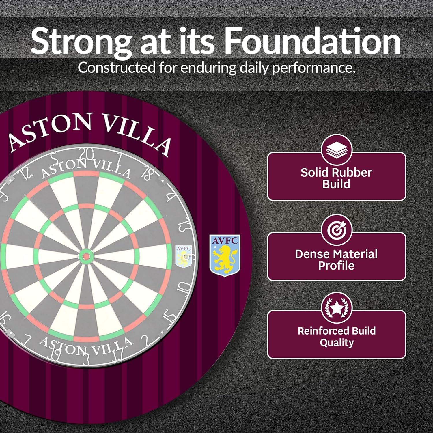 Dartboard Surround Heavy Duty Rubber Wall Protector 68cm