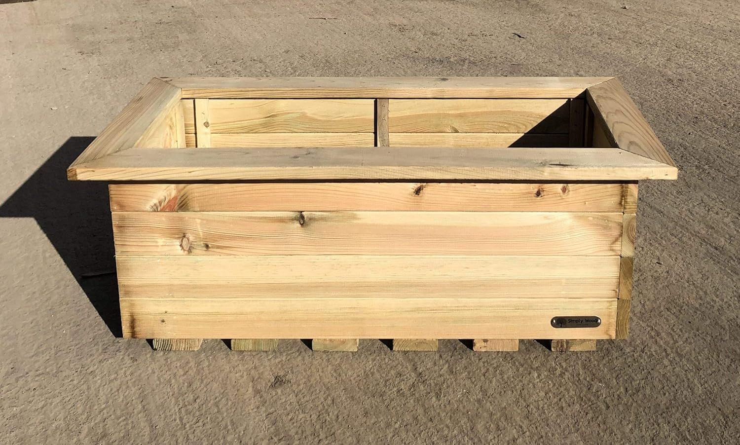 Extra Large Wooden Trough Planter Pressure Treated Garden Box