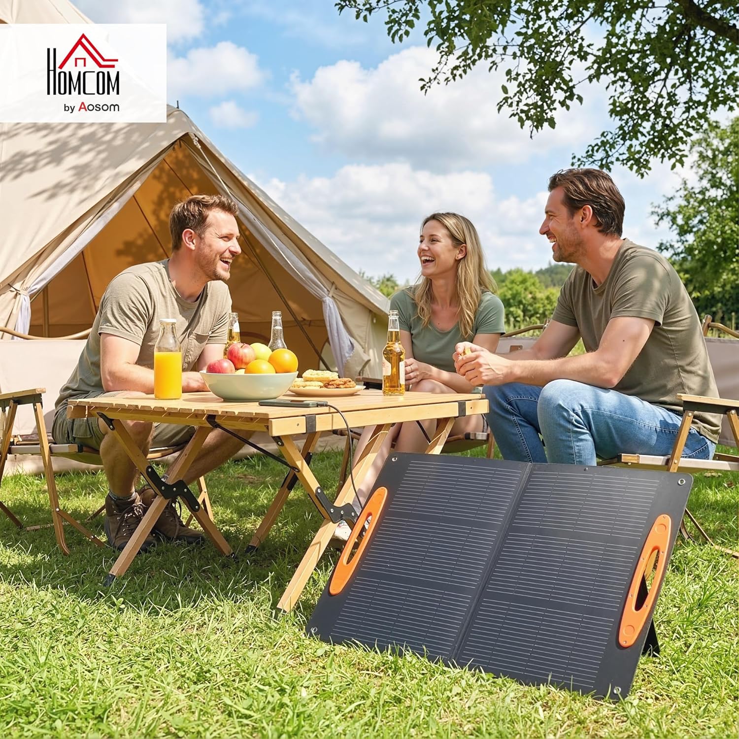 100W Foldable Solar Panel USB C USB A Portable Charger IP67