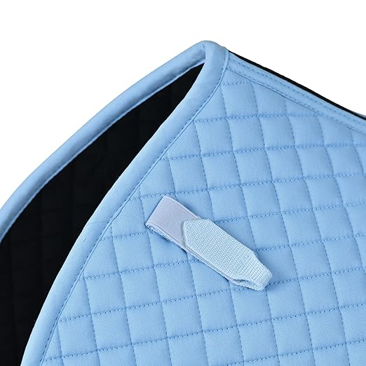 Sky Blue Large Jump Saddle Pad with Breathable Air Mesh Spine