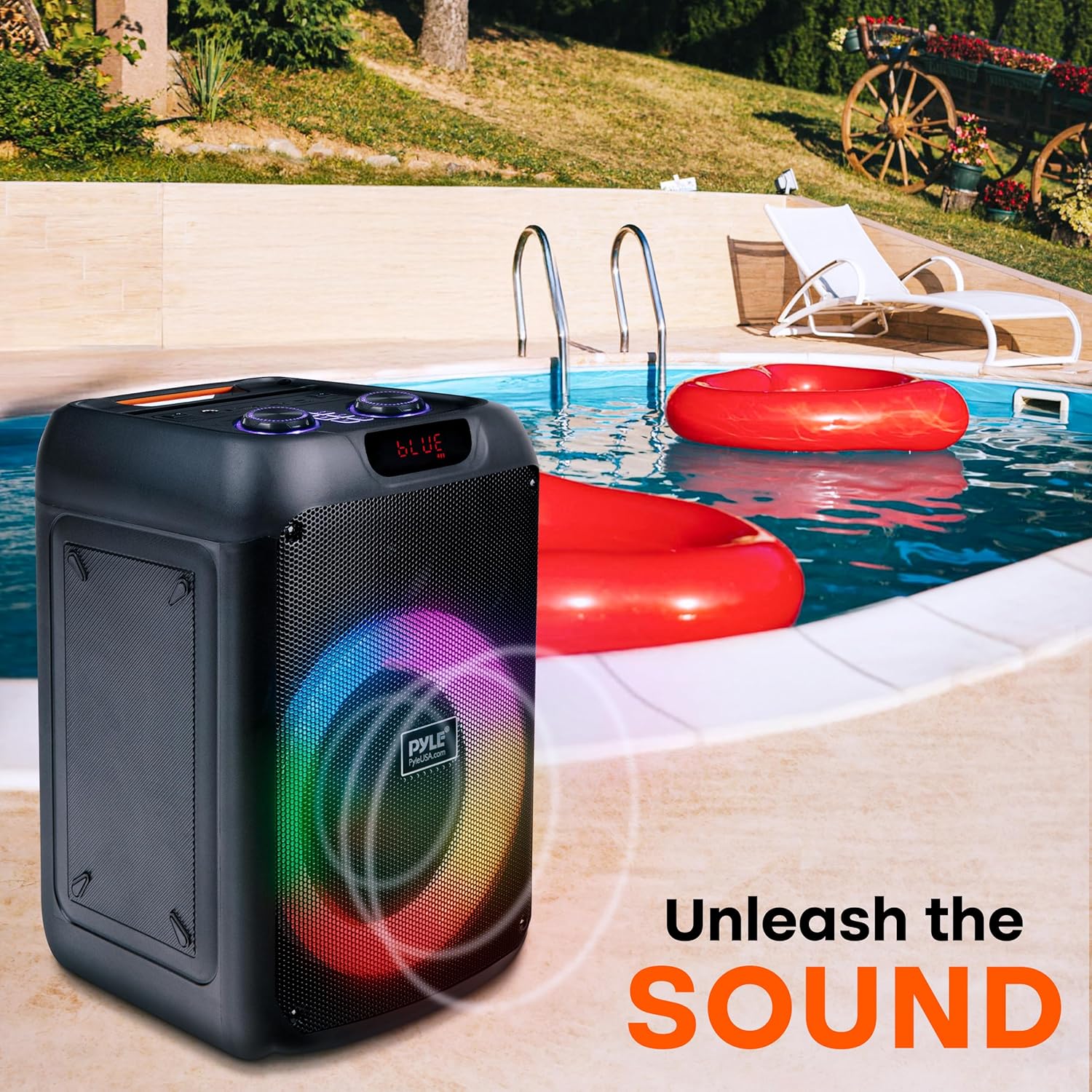 Portable Bluetooth Party Speaker 100W Bass TWS Wheels Outdoor